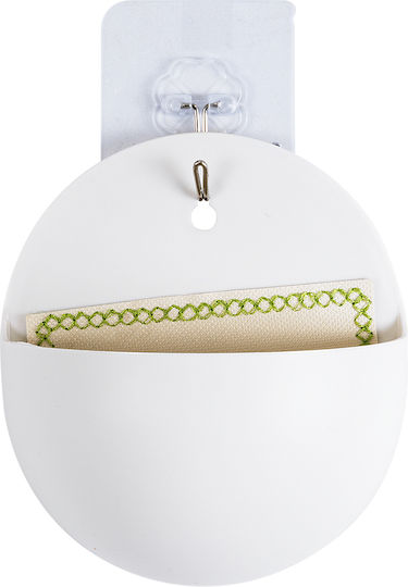 GloboStar Artificial Garden Lyon Planter Plastic White with Stand 12x6x13.5cm.