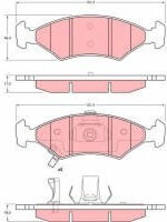 Set Plăcuțe De Frână Partea Din Față Kia Sephia Shuma Sportage 1.5-2.0d 09.93-08.03 151.4x46.4x18.0 Mm Trw Automotive