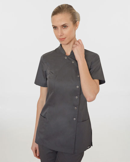 Ayo Ling Lee Women's Gray Medical Jacket Cotton and Polyester
