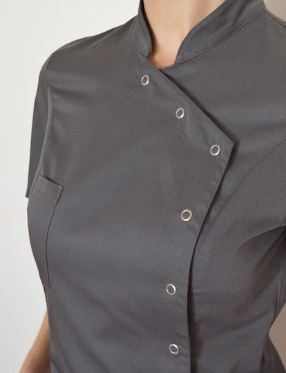 Ayo Ling Lee Women's Gray Medical Jacket Cotton and Polyester