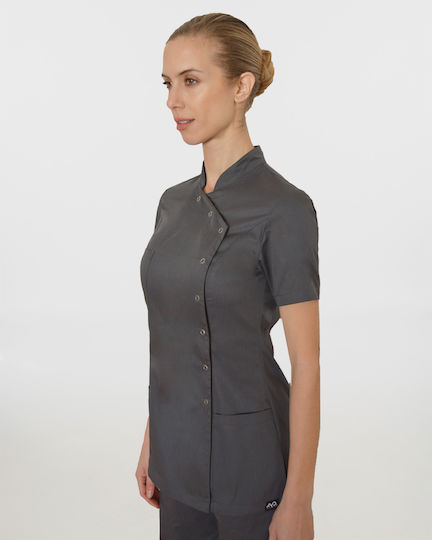 Ayo Ling Lee Women's Gray Medical Jacket Cotton and Polyester