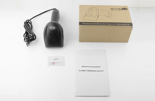 Netum Handheld Scanner Wired with 1D Barcode Reading Capability