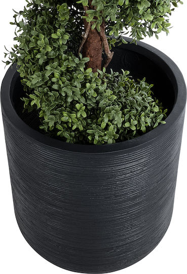 GloboStar Artificial Garden Damascus Саксия Полиестер Черен 45x45x45εκ.