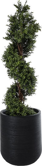 GloboStar Artificial Garden Damascus Саксия Полиестер Черен 45x45x45εκ.