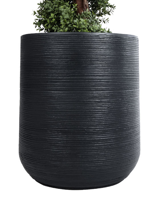 GloboStar Artificial Garden Damascus Übertopf Polyester Schwarz 45x45x45εκ.
