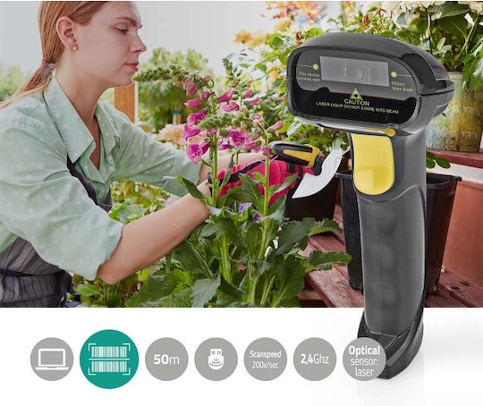 Nedis Handheld Scanner Wireless with 1D Barcode Reading Capability