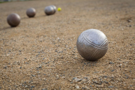 Geological Petanque Game Zola 6 Metal Balls Storage Case 1 Wooden Ball String Measuring Distance