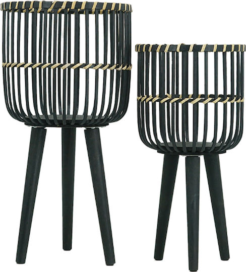 Artekko Plant Pot Rattan Black Artekko Plant Pot Rattan Black