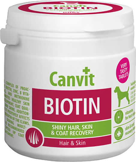 Canvit Biotin Calcium for Dogs in Tablets 100gr for Skin & Hair
