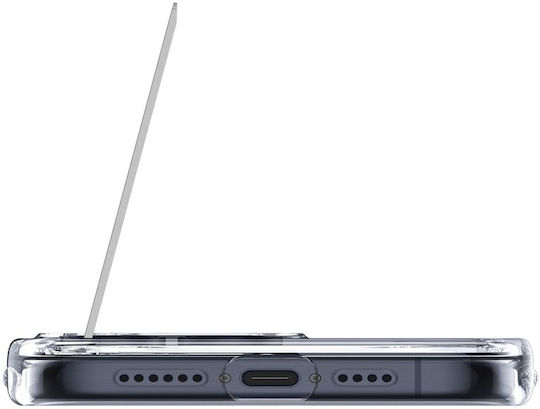 Caseology Capella Mag Kickstand Transparent Durable Hard Case Magsafe Kickstand Apple iPhone 15 Pro Clear White Acs06757