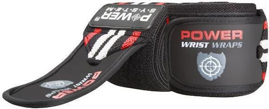 Power System PS-3500 Weightlifting Wrist Wraps 2pcs Red