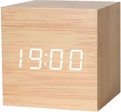 Tisch-Digitaluhr mit Wecker Beige 909474_be