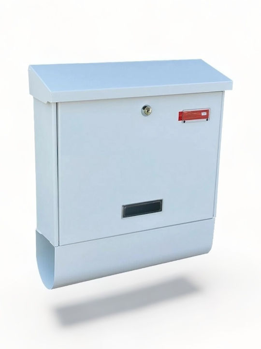 Viometal Elegant Γραμματοκιβώτιο Εξωτερικού Χώρου Inox σε Γκρι Χρώμα 38cm