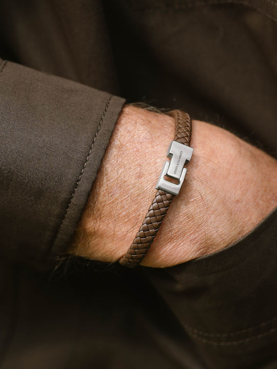 Steel & Barnett Herren Armband aus Leder 8cm