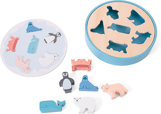 BS Toys Jucărie de Sortare a Formelor din Lemn pentru 18++ Luni