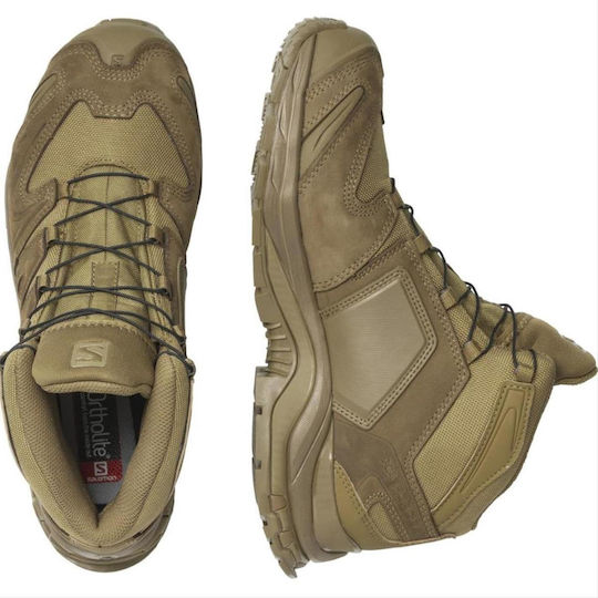 Salomon Στρατιωτικά Ημιάρβυλα Xa Forces Mid Gtx Αδιάβροχα με μεμβράνη Gore-Tex Δερμάτινα Καφέ