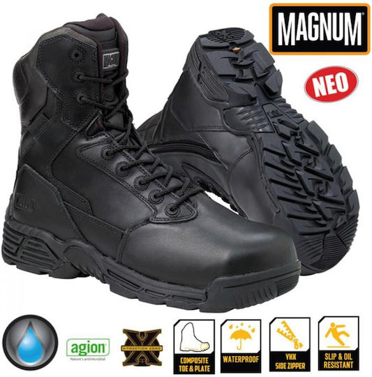 Magnum Militärische Stiefel Stealth Force 8.0 LTHR SZ CT WP Leder Schwarz