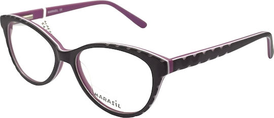 Marasil Kindlich Kunststoff Brillenrahmen Schmetterling Lila 543 C4