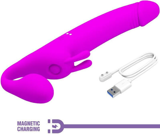 Pretty Love Strap-on Strapless Strap On with Dildo with Vibration in Purple Color