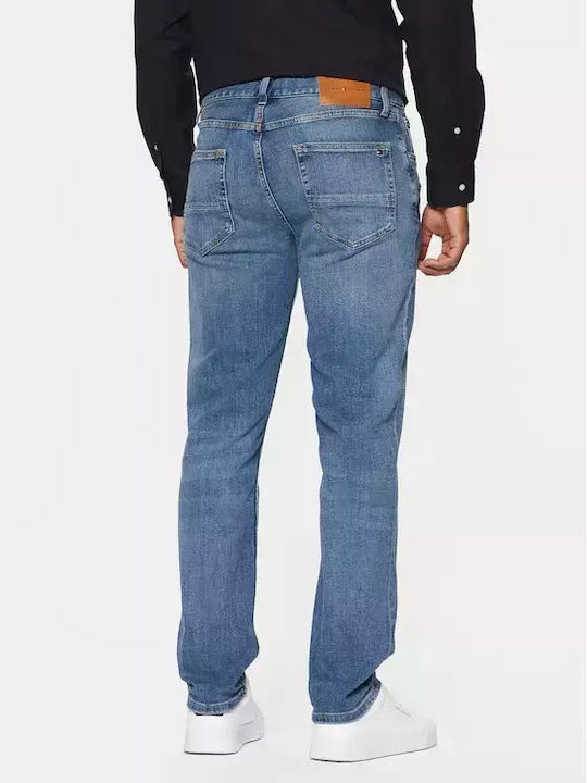 Denton Men's Elastic Jeans Pants With Regular Straight Fit Light Blue