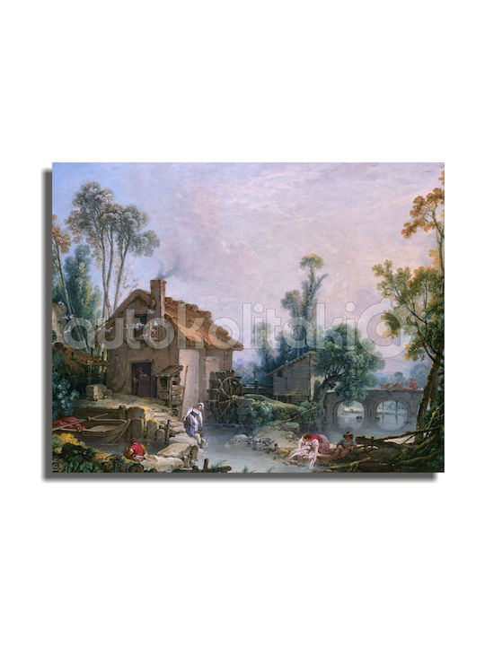 Gemäldereplik Landschaft Eine Wassermühle François Boucher 120cm x 95cm