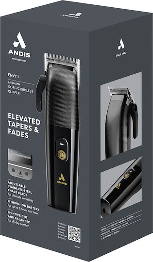 Andis Envy Ii Professional Hair Clipper Black 560901