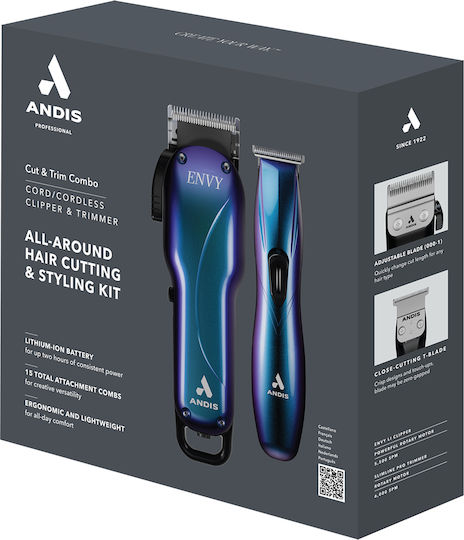 Andis Galaxy Cut & Trim Professional Set Hair Clipper Blue 561563