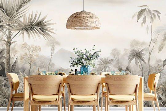 Wallpaper Forest Beige Jungle Room Decoration Wallpaper 197x296