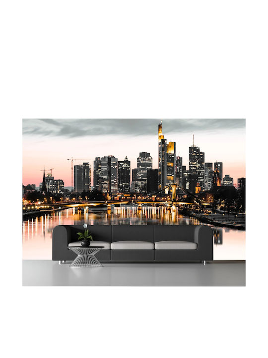 Modern Wall Mural Living Room City in Water Reflection 260x390