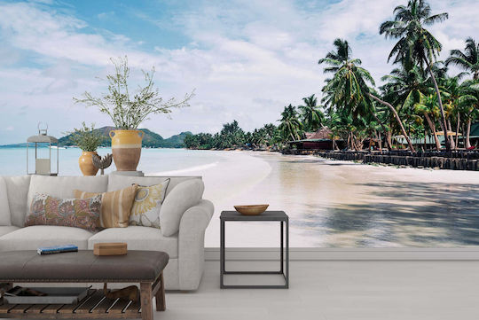 Decorative Wall Mural Living Room Tropical Island Beach 148x220