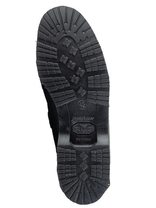 Men's Leather Boat Shoes Black