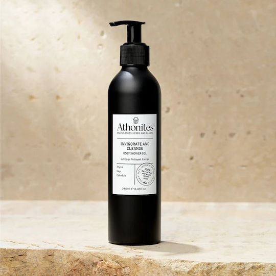Athonites Invigorate & Cleanse Bubble Bath Gel with Aloe Vera Soothing 250ml