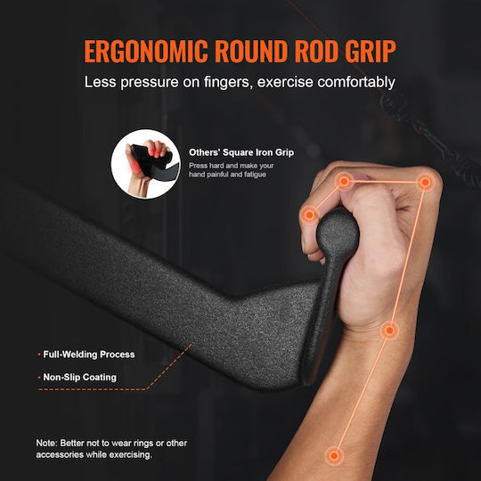 Λαβή Μηχάνημα Lat Pulldown V-bar T-bar Μηχάνημα Καλωδίων Vevor Jspjvxxlgjjknrrfav0
