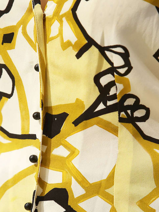 Kurzärmelig Damen Hemd Yellow