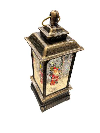 Ornament de Crăciun Lanternă Luminat cu Moș Crăciun 1buc
