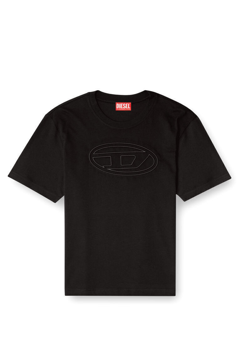 DIESEL｜ (A17402 0NJBM 100) Men's T-shirt with embossed Oval D | White | Diesel