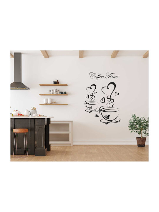 Dekorative Wandbuchstaben Küche Herz Zitat Aufkleber Kaffeezeit 50x100