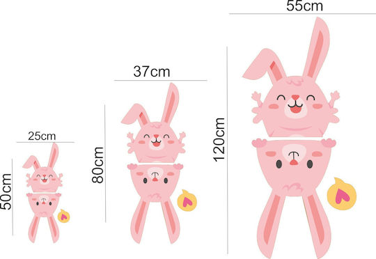 Window Sticker Bunnies Set of 2 Pieces 25cm X 50cm