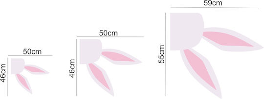 Window Sticker Bunnies Set of 4 Pieces 80cm X 74cm