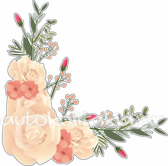 Spring Flowers Window Sticker 23 80cm X 80cm