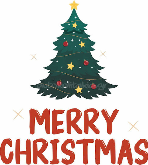 Christmas Sticker Merry Christmas 02 80cm X 72cm