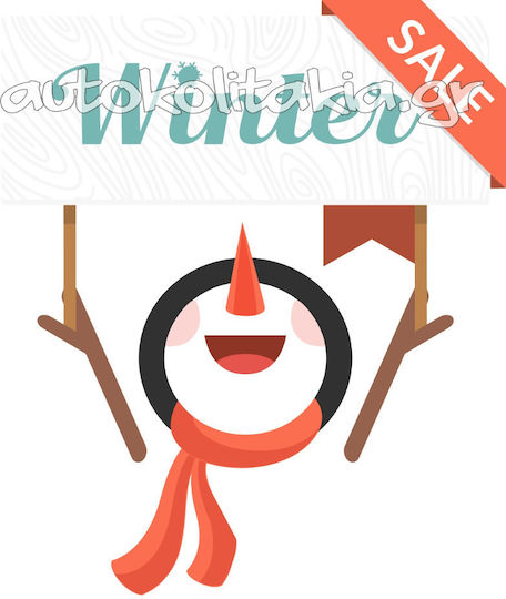 Winter Sales Sticker Snowman 120cm X 165cm