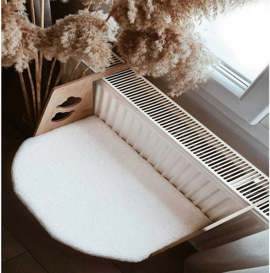 Femmit Femmit Teddy Sheep Bed Cat for Radiators Wooden with White Teddy Sheep Fur 52cmx35cm