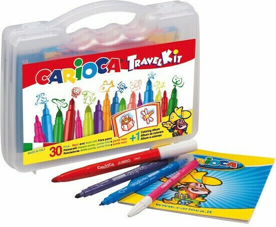 Carioca Travel Set de Colorat în cazul în care Caz cu 30 markere și carte de colorat