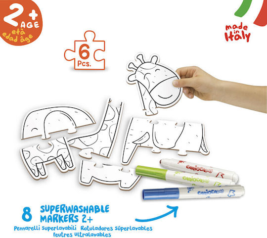 Carioca Baby Animals My First Coloring Puzzle Σετ Ζωγραφικής 10τμχ