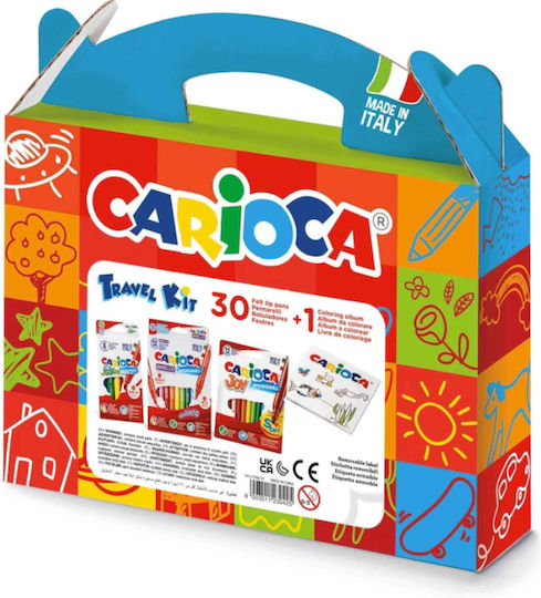 Carioca Travel Set de Colorat în cazul în care Caz cu 30 markere și carte de colorat