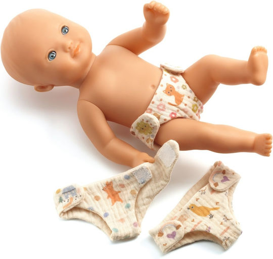 Pomea Collection Set 3 Baby Doll Diapers Djeco