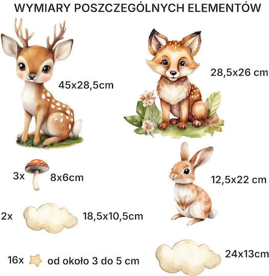 Decowalls Kinder Wandsticker Wand 50x100cm