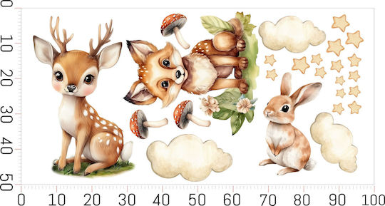 Decowalls Kinder Wandsticker Wand 50x100cm