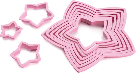 Set 10 Cookie Cutters Ibili Plastic 4-20 Cm Pink